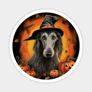 Scottish Deerhound Halloween  Design Magnet